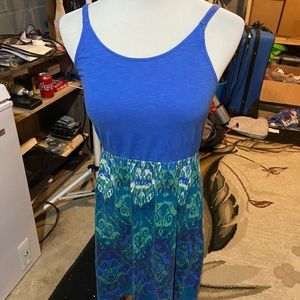 EUC blue knee length sundress